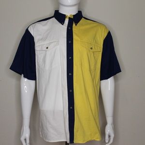Wrangler Western White/Blue/Yellow Stripes Shirt